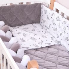 Дитячий постільний комплект Baby Veres Velour Graphic animals (5 одиниць), бавовна-велюр